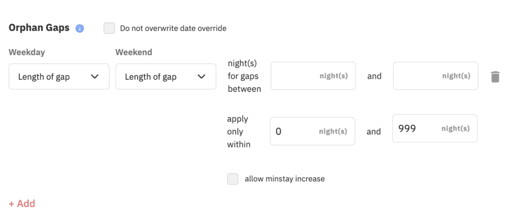 orphan gap bookings