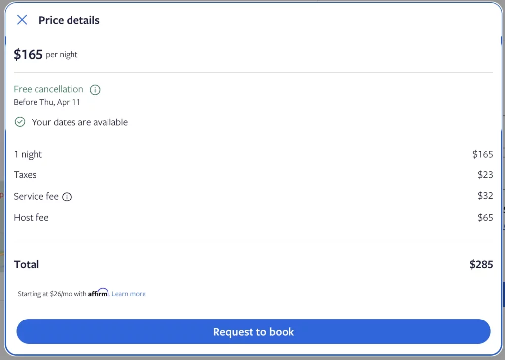 Vrbo service fees