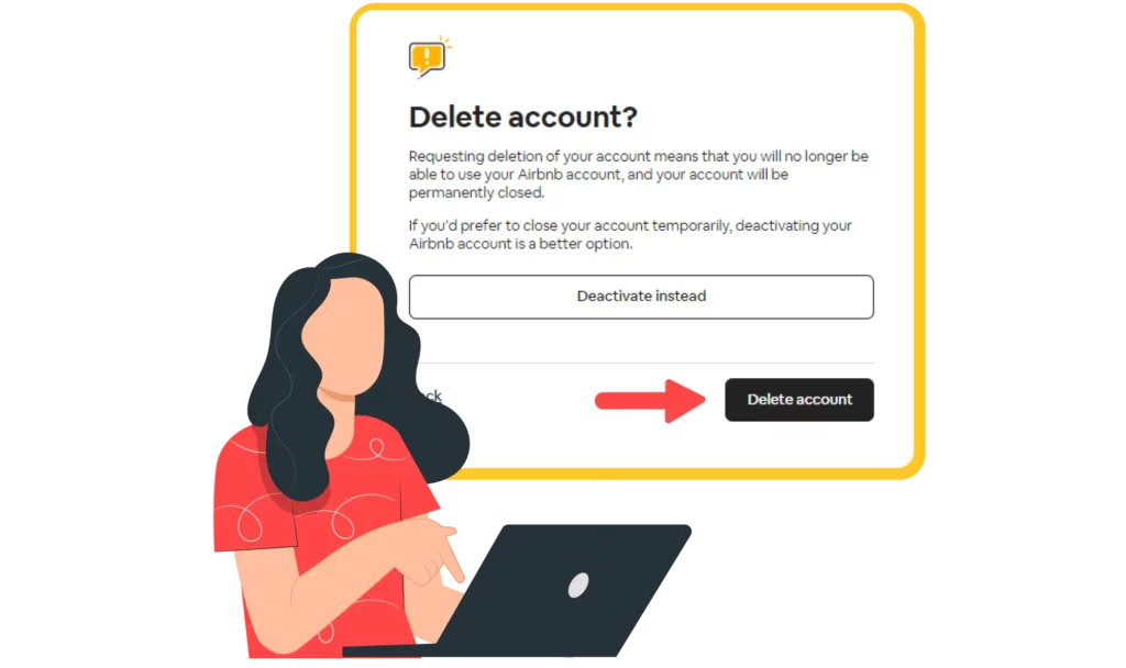 how to delete your airbnb account