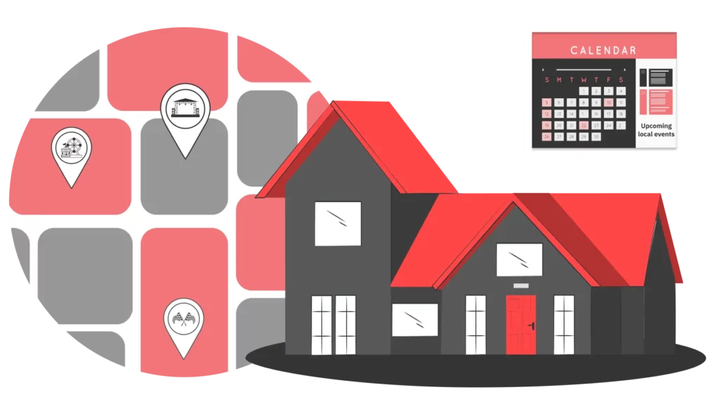 Vacation rentals for major local events