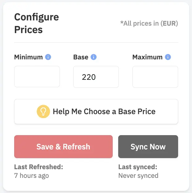 base price for double occupancy