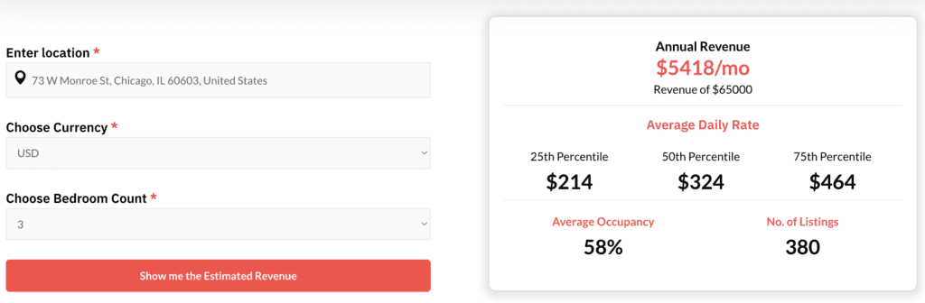 Instant revenue estimates with PriceLabs Revenue Estimator