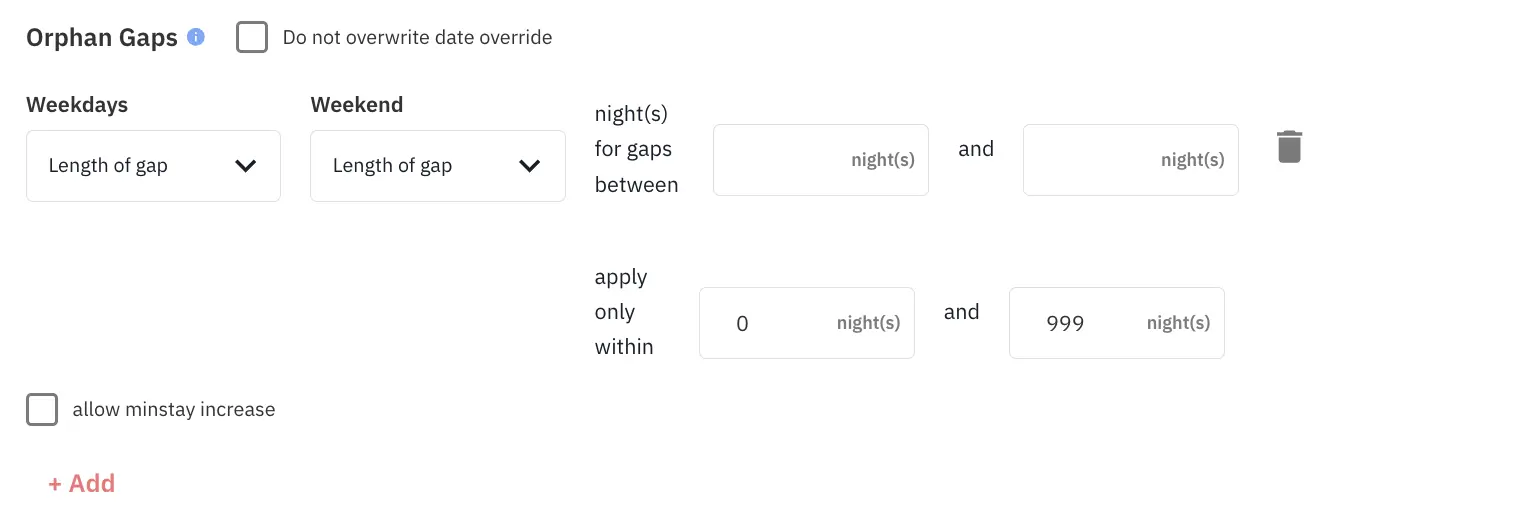 Set Orphan Gap settings to optimize your calendar for maximum efficiency