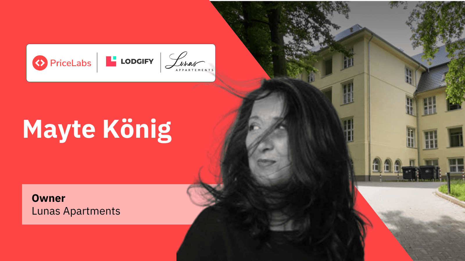 Lunas Appartements in Germany’s Ruhr region, managed by Mayte König using PriceLabs automated pricing for short-term rentals and Lodgify for booking management.