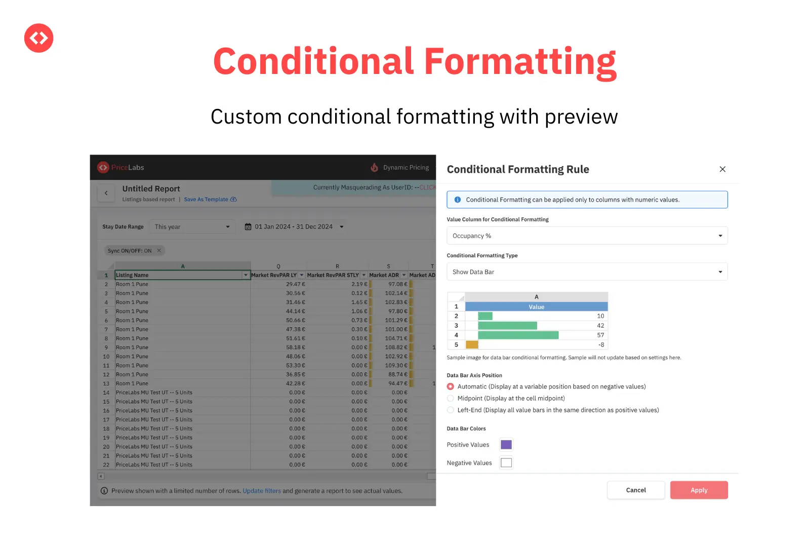 Format your reports using conditional formatting