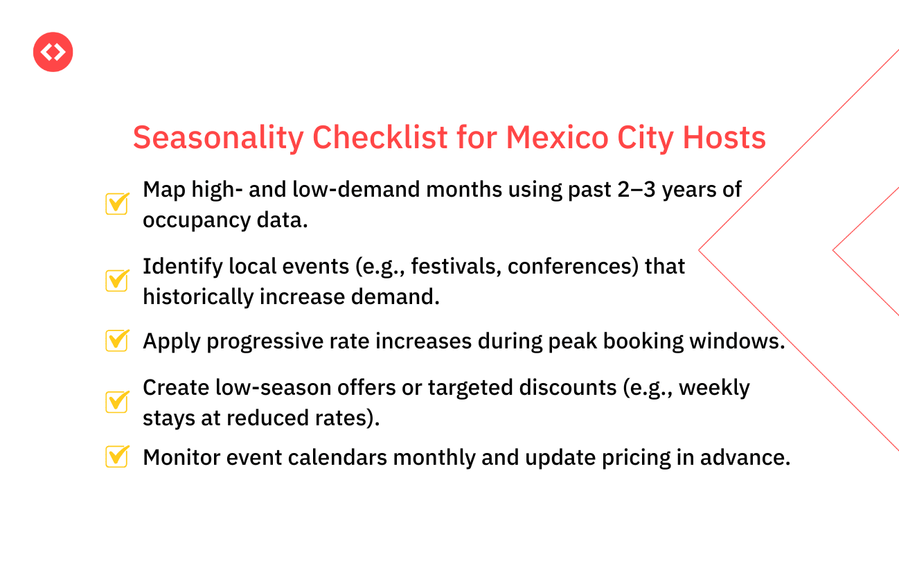 Seasonality checklist for Mexico City hosts