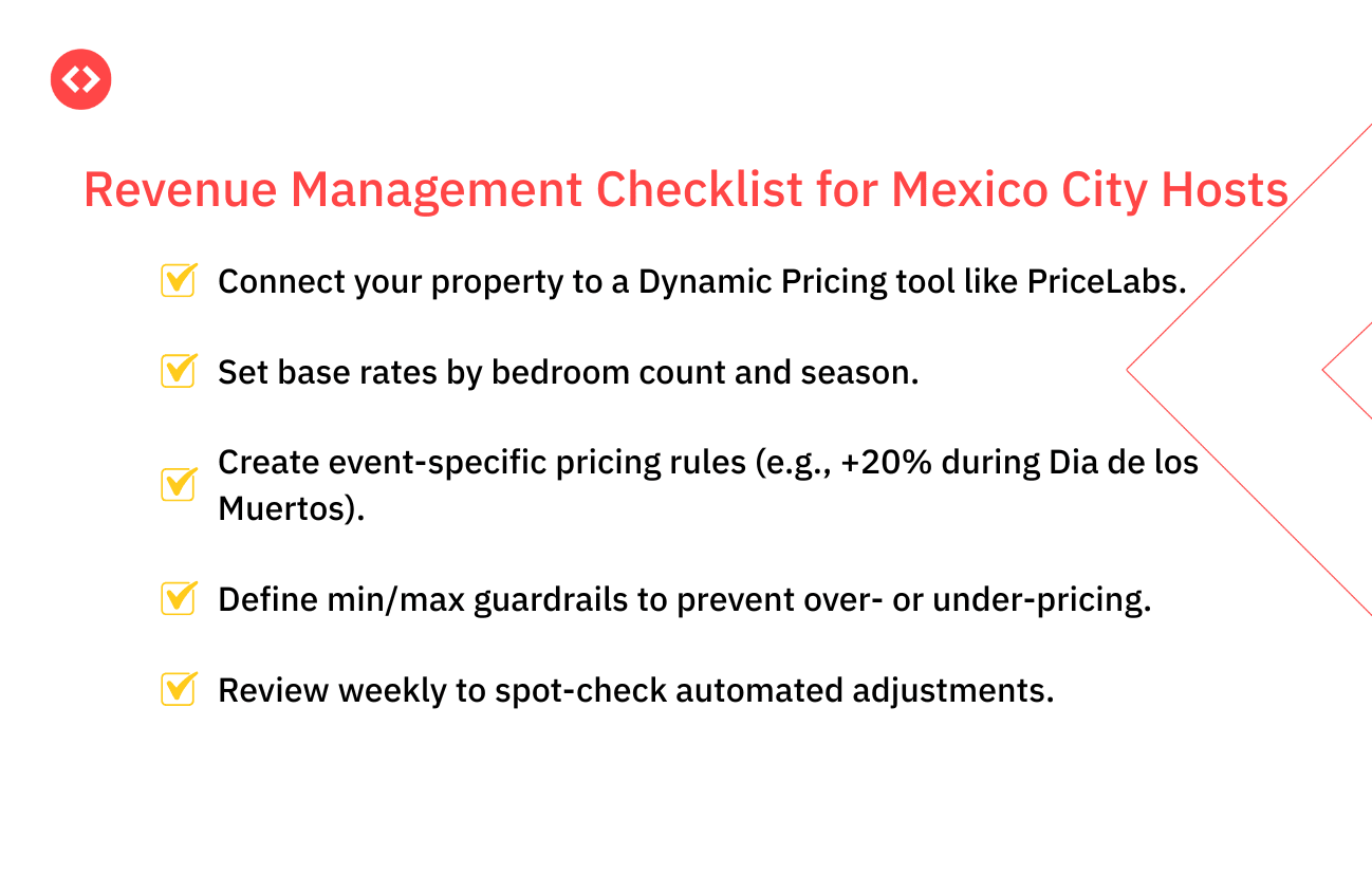 Revenue management checklist for Mexico City hosts