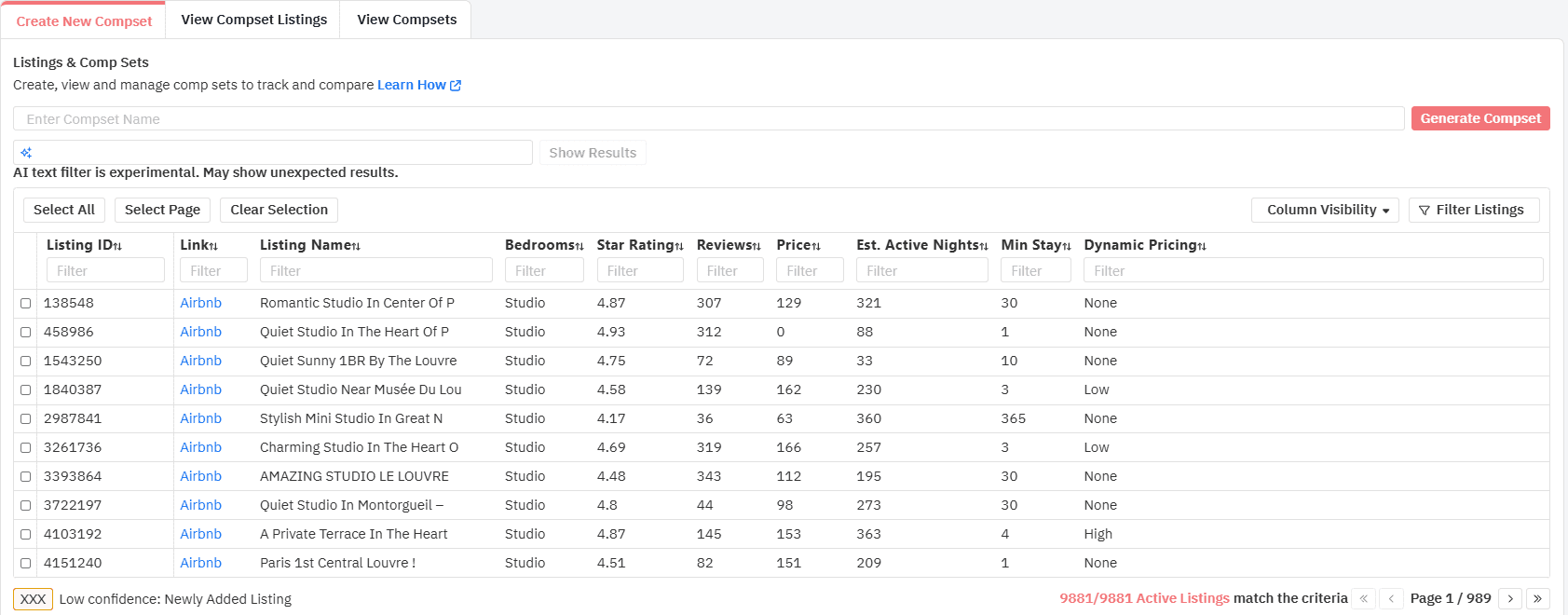 PriceLabs Market Dashboard Allows You to Create Custom Comp-Sets for Short-term Rental Analytics