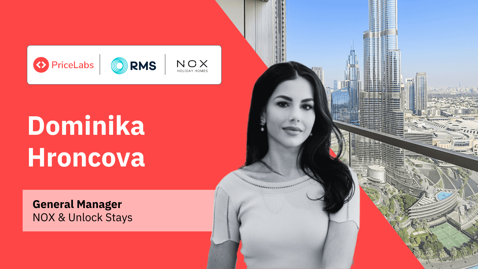 Dominika Hroncova, General Manager at NOX Holiday Homes, using PriceLabs dynamic pricing for holiday lets with RMS integration to scale operations.