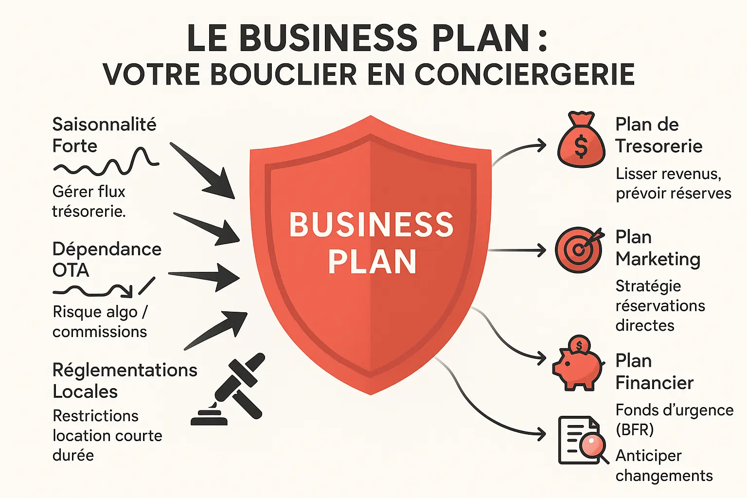 Business plan conciergerie : votre bouclier contre les risques