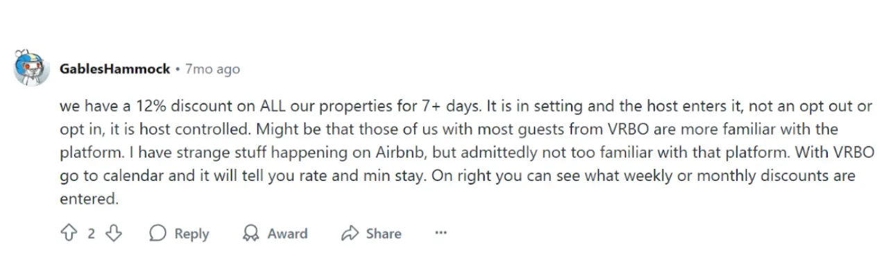 vrbo monthly rentals reddit thread