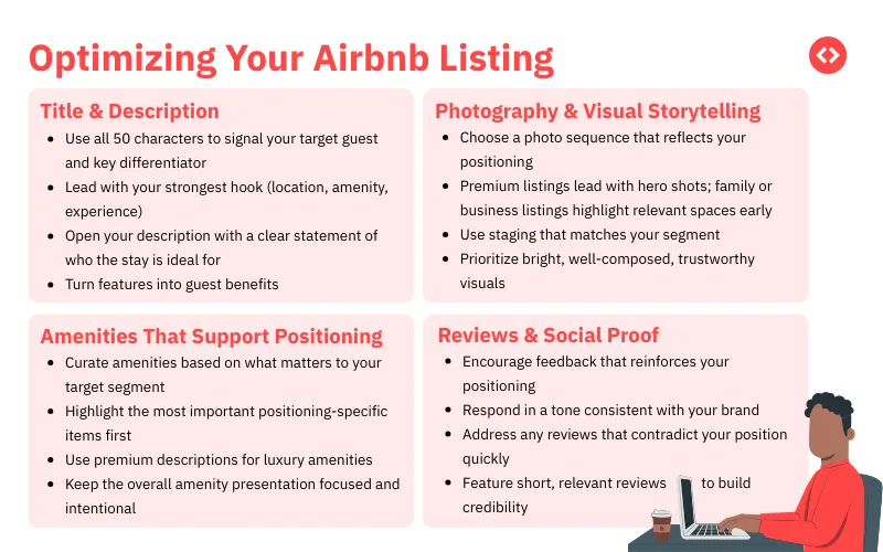 How to optimize your Airbnb listing for your positioning