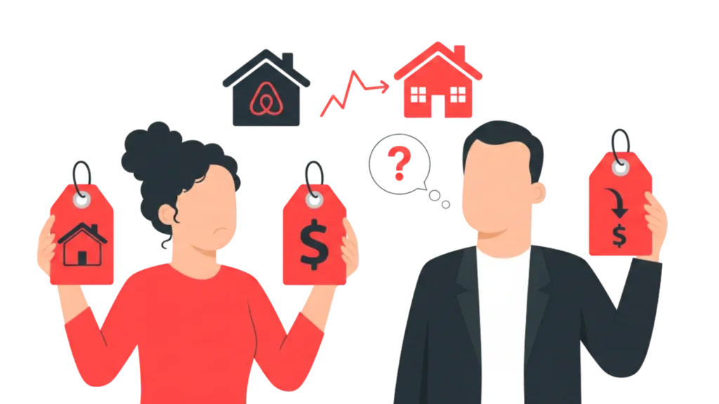 Pricing discrepancies between Booking.com and Airbnb