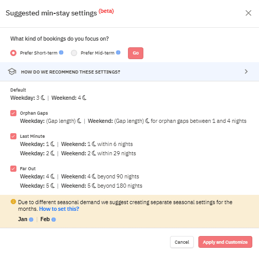 Minimum Stay Recommendation Engine