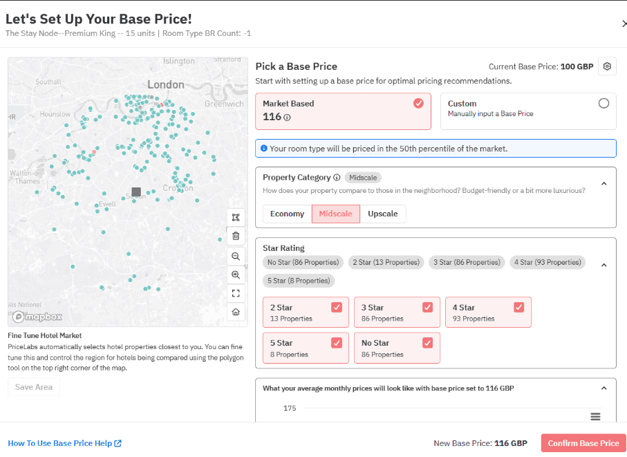Initial pricing setup in PriceLabs