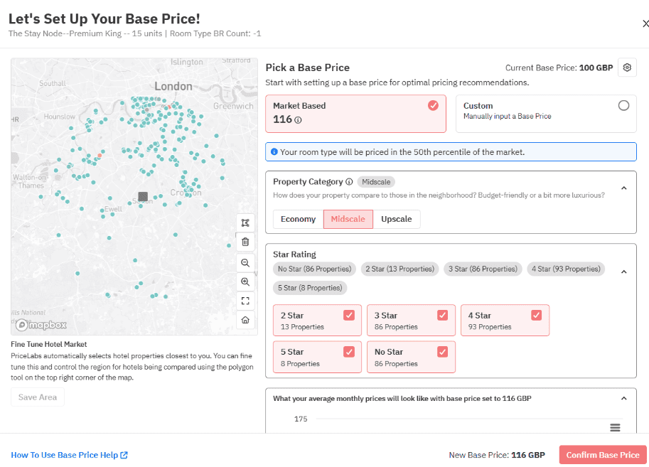 Setting up Base Price with PriceLabs