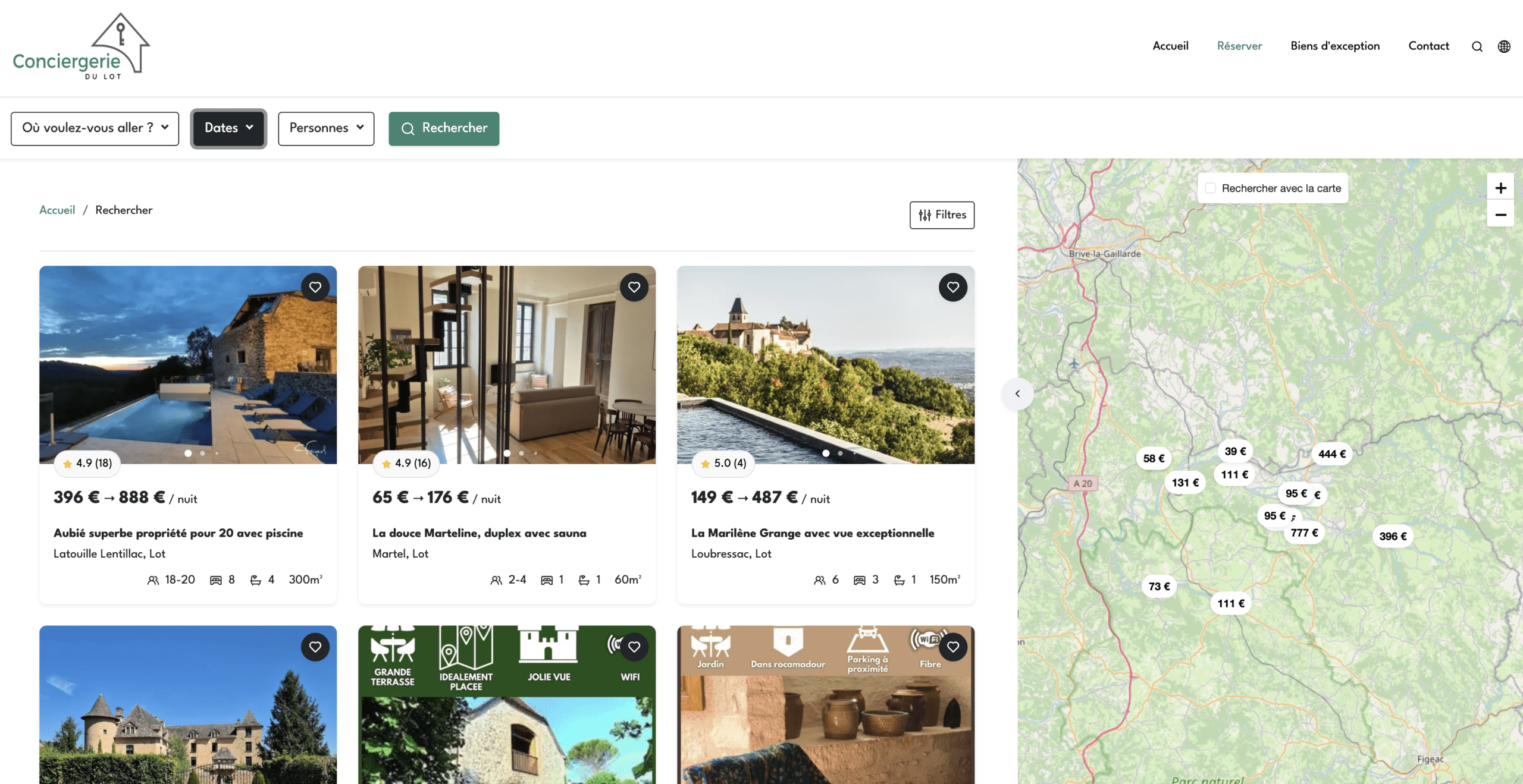 site internet conciergerie du lot