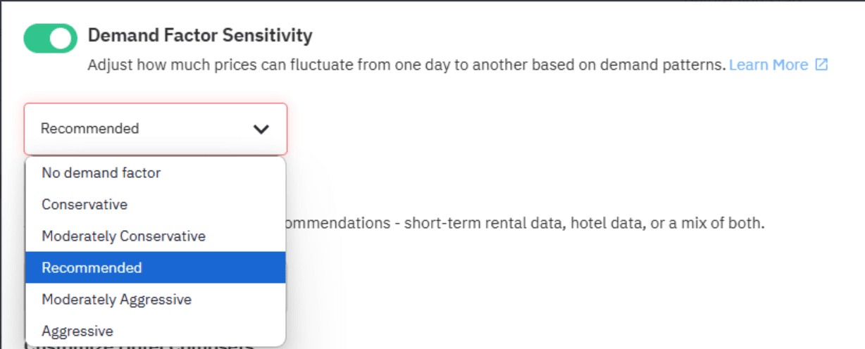 Demand Factor Sensitivity Pricing Customization 