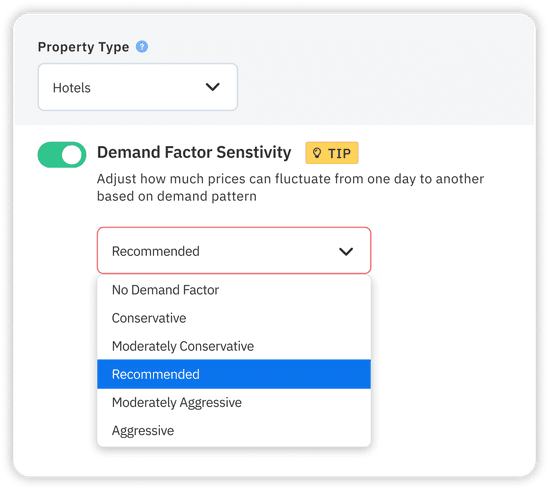 Demand Factor Sensitivity Customization on PriceLabs