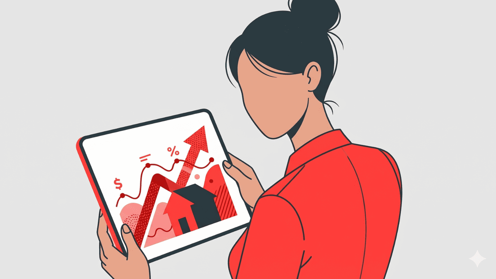 A property manager analyzing data charts for revenue management in short term rentals.