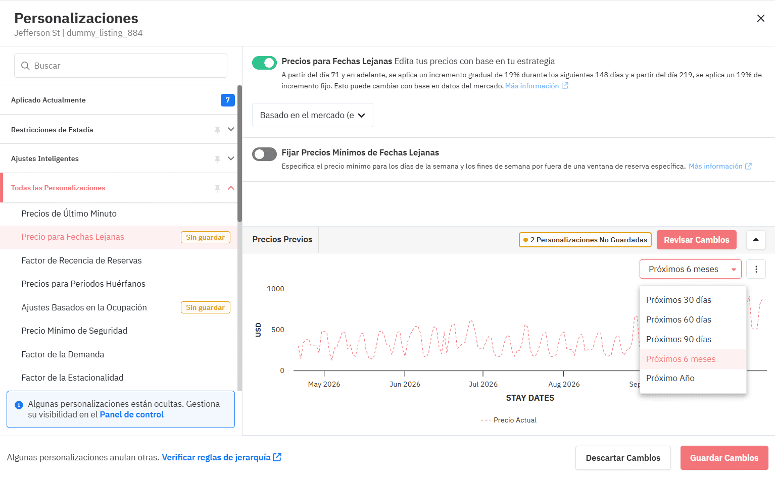
Precios para Fechas Lejanas
