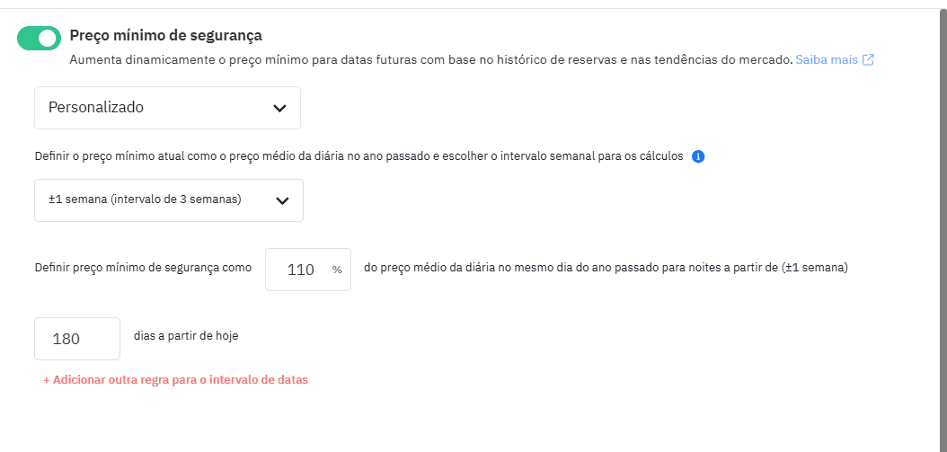 Preço mínimo de segurança