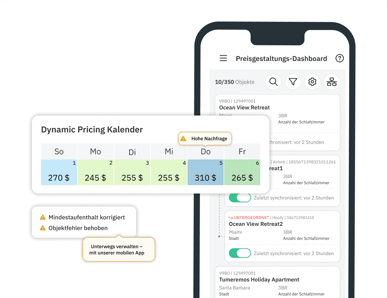 PriceLabs-Mobilansicht