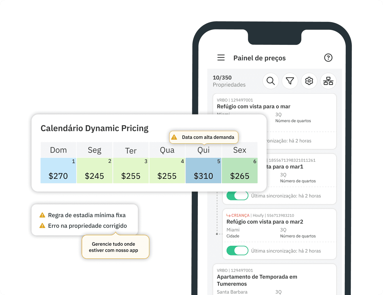 Versão mobile do PriceLabs